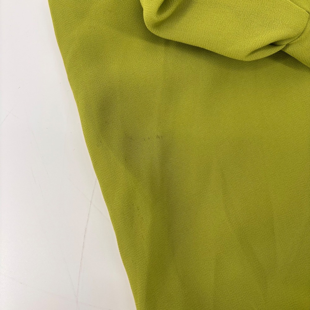 Jessica London Green Midi Dress Satin Collar Belt Rhinestone Buttons Size 20W - Picture 12 of 14